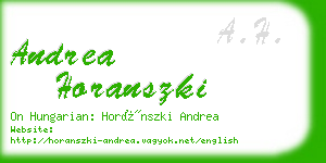 andrea horanszki business card